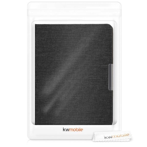 kwmobile E-Reader Fodral Kompatibel med Pocketbook InkPad 3/3 Pro - Textiltyg Magnetic Flap Fodral för E-Reader