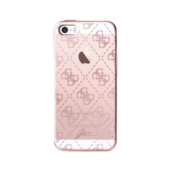 Coque - GUESS - iPhone 5S / SE - Semi-rigidh - Transparent - Roséguld Transparent och Guldrosa
