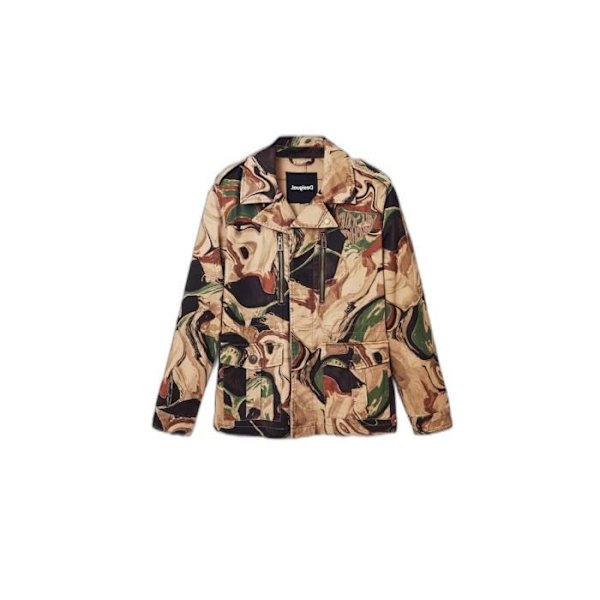 Desigual Holly damparkas - brun/armégrön - XS Brun/armégrön XL