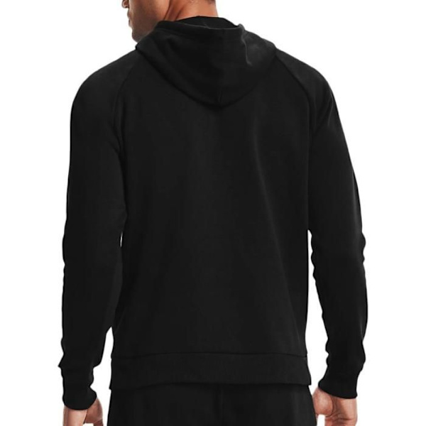 Huvtröja - Under Armour - UA RIVAL FLEECE BIG LOGO - Svart - Herr - Känguruficka Svart vit jag