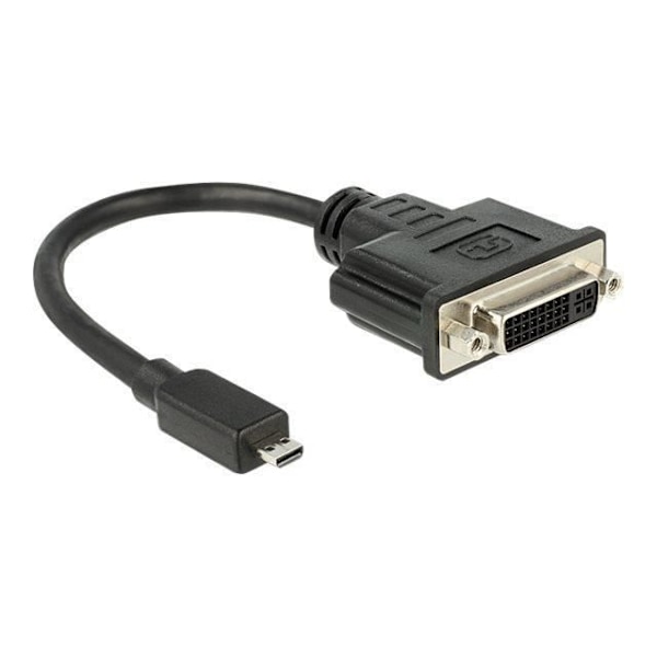 Ljud/videoadapter - Delock - 65563 - HDMI hane D Micro till DVI hona 24+5 poler - Svart