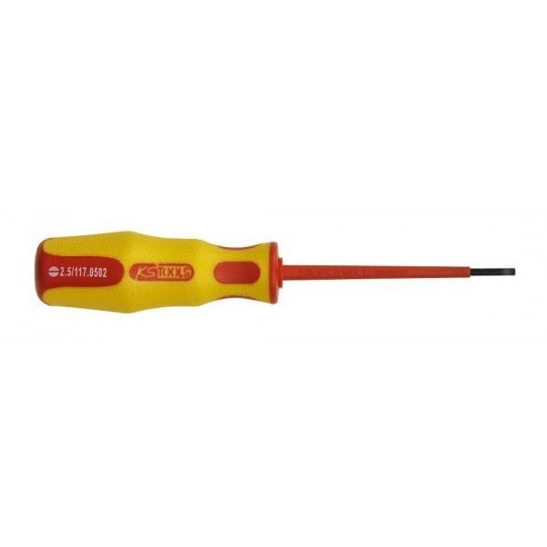 Skruvmejsel - KS TOOLS - FENTE 2,5 x 80 mm - Bi-material - Isolerad 1000V - Elektrisk skydd