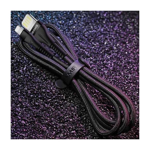 USAMS U33 Lightning-kabel 1,2 m, snabb laddning, blå