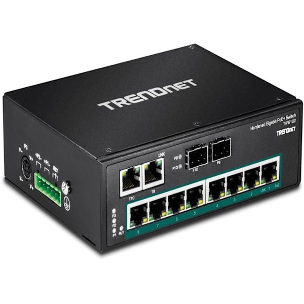 Ethernet-switch - TRENDNET - TI-PG102 - 10 portar - Modulerbar - POE+