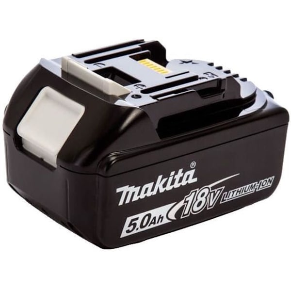 Paket med 2 MAKITA 197288-2 batterier - 18V 5Ah Li-ion med laddningsindikator Svart