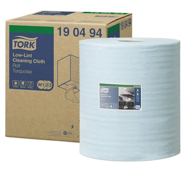 Tork Premium luddfri rengöringsduk, kompatibel med W1- och W2-system / enkelskikts - 180m x 27,5 cm - 1