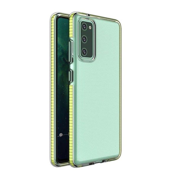 Mobilskal - bumpertelefon Hurtel Spring Case Cover Gel Case med färgad ram för Samsung Galaxy A72 4G Gul