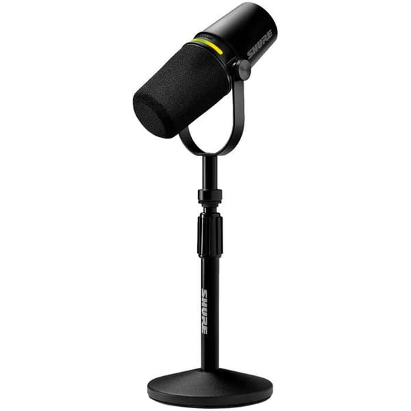 Shure MV7+ K med bordsstativ Dynamisk mikrofon Svart