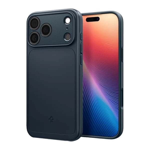 Tunn skyddsfodral - SPIGEN - iPhone 17 Pro Max - Kompatibel med MagSafe - Hård - Grå Mörkblå