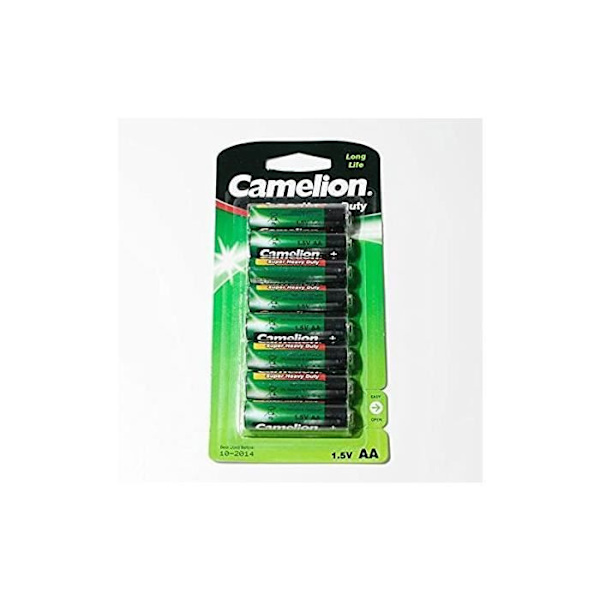 Paket med 8 Super Heavy Duty Green LR6 Mignon AA-batterier