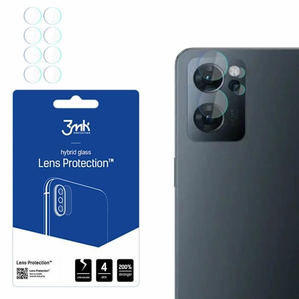 Paket med 4 3MK Oppo Reno 7 5G linsskydd - genomskinliga - TU