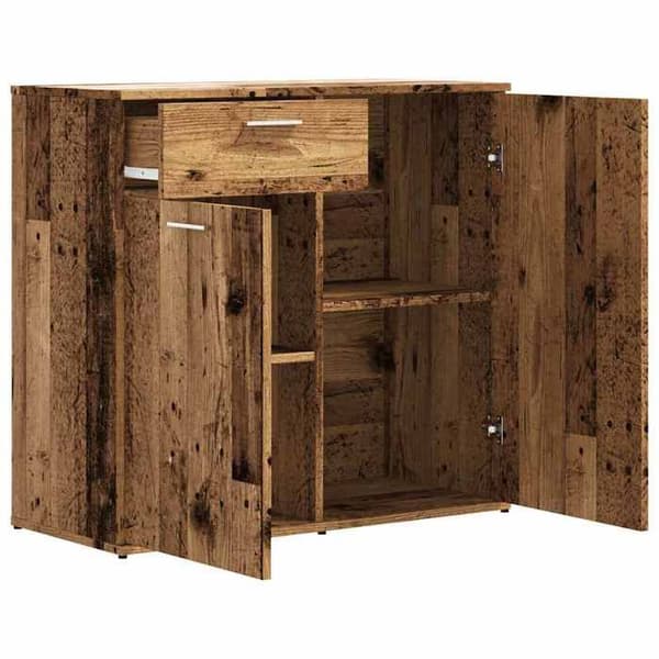 vidaXL Buffé gammalt trä 80x36x75 cm ingenjörsträ 856006