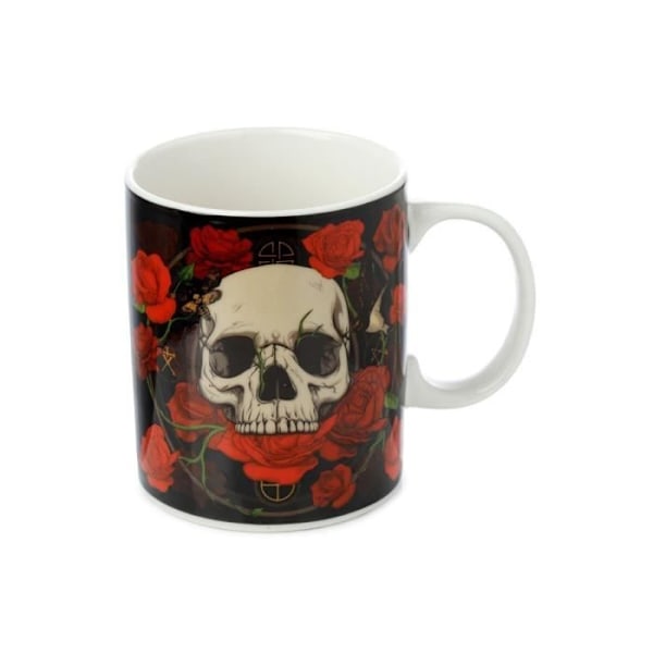 Porslinsmugg döskallar & rosor Skull Puckator