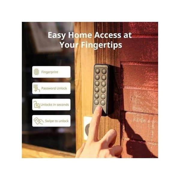 SwitchBot Smart Keypad Touch för SwitchBot Lock, Keyless Fingerprint Access, IP65 Waterproof, Support Passwords