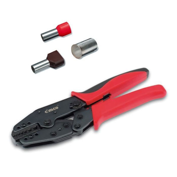 Professionell spärrtång - CIMCO - 0,5-16 mm² - Röd - Trapetsformad