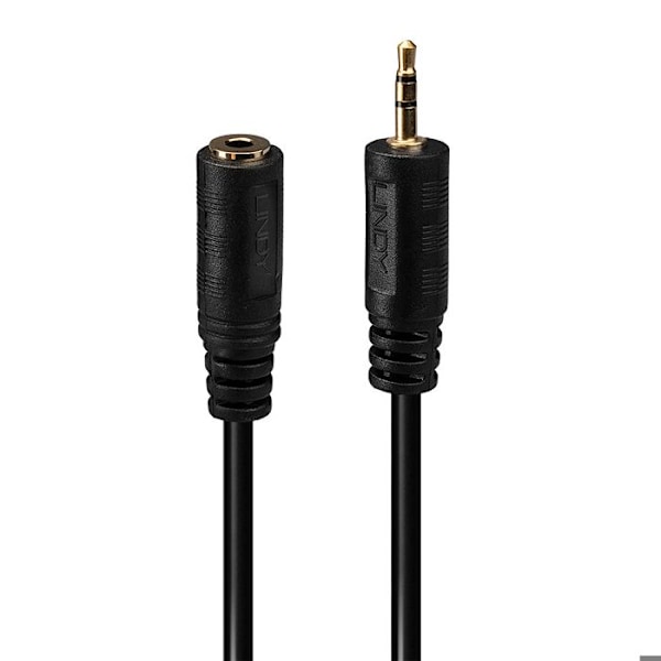 Lindy Premium ljudadapter - 3,5 mm mini stereotelefon (F) till stereomikrofonjack (M) - Svart - Skärmad