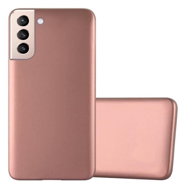 Fodral till Samsung Galaxy S22 Skal i METALLIC ROSE GOLD Fodral Skydd Silikon TPU Fodral matt