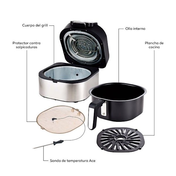 Masterpro elektrisk fritös - BGKIT-0008 Svart silver