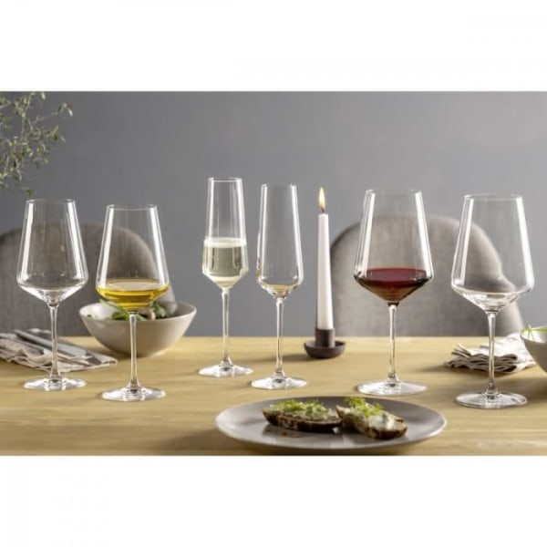 Set med 12 vin- och champagneglas - Leonardo - Transparent -