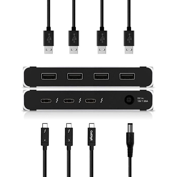 USB-C Hub - CALDIGIT - Thunderbolt 4 Element - 4x Thunderbolt 4 - 4x USB 3.2 Gen2 - 60W