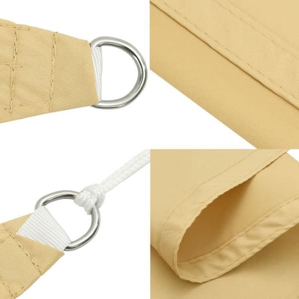 vidaXL Solskyddsduk sand 2,5x2 m 100 % polyester oxford 4000559