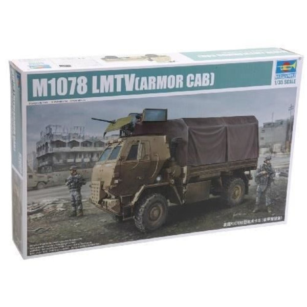 AMERICAN ARMY M1078 LMTV TRUK [ARMOR CABIN] lastbilsmodell - TRUMPETER - 1/35 skala - 15 år och uppåt