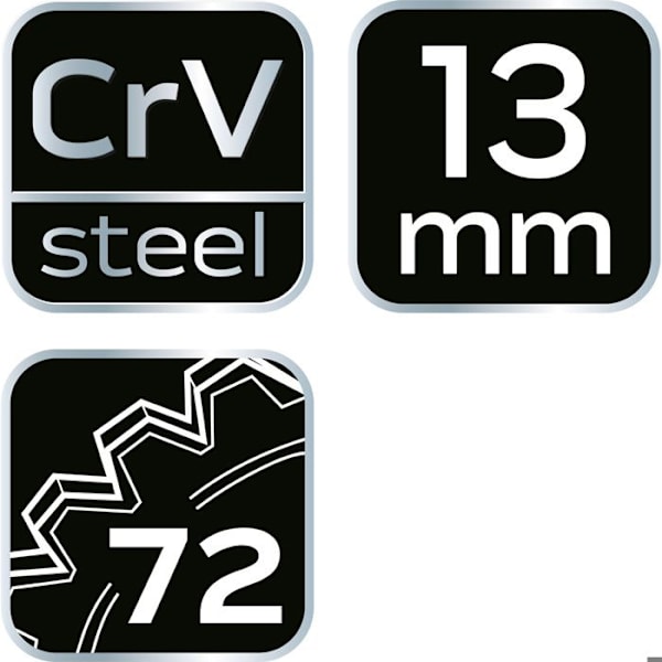 Kombinationsnyckel med spärr - NEO TOOLS - 13 mm - CrV-stål - 72 tänder - Hållbart verktyg