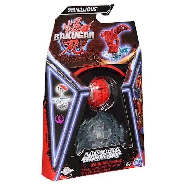 Bakugan Box - BAKUGAN - Pack 1 Bakugan Special Attack - Röd - från 6 år och uppåt - 9 färger tillgängliga Flerfärgad