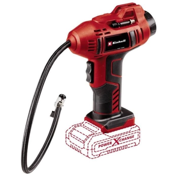 Einhell 4326556 Sladdlös kompressor CE-CC 18 Li (2,5 Ah) Power X-Change 11 bar med 1 batteri, digital display, avstängning