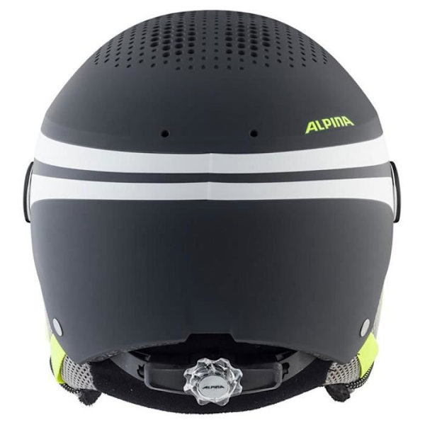 ALPINA Unisex - Barn - ZUPO VISOR Q-LITE Skidhjälm - kol-neon matt - 51-55 cm Kol / neon matt XS