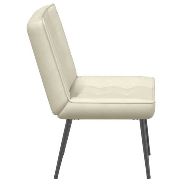 Avkopplingsstol - Kräm - Sammet - 1 plats - samtida design grädde