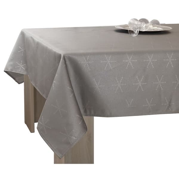 LE LINGE DE JULES Duken Lurex rektangulär 150x240 cm Grå Silver – 8% metall 92% polyester, fläckavvisande Grå, Silver