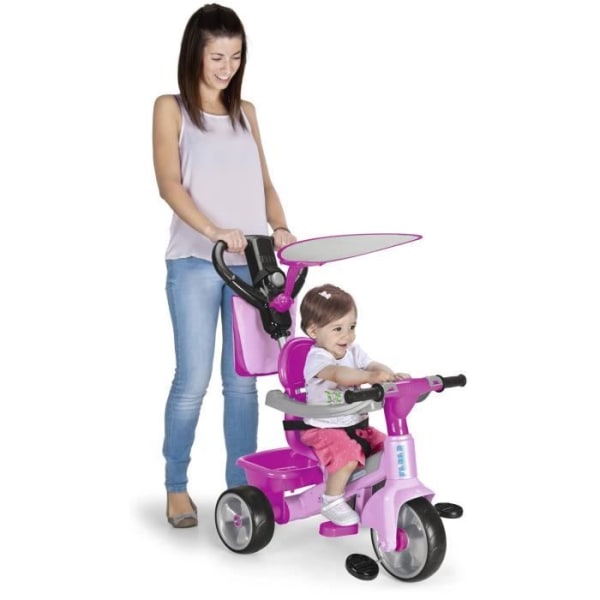 FEBER Trike Baby Plus Music Pink evolving trehjuling - För barn i åldrarna 1 till 3 år