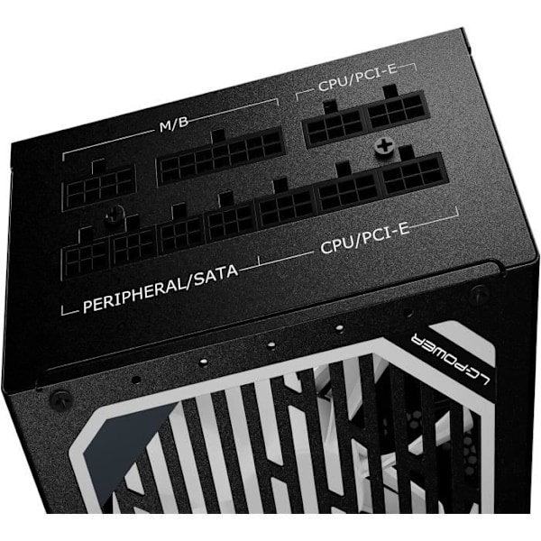 LC-POWER 650W PC-strömförsörjning, Helt modulär, Certifierad 80 Plus Gold, PSU Gaming, ATX, 5 års garanti, LC6650M