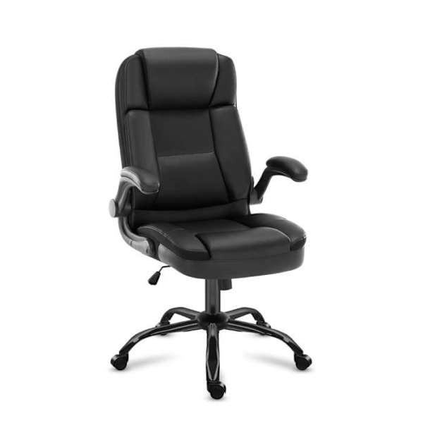 Kontorsstol - MARK ADLER - BOSS 5.1 - Ergonomisk - Justerbara armstöd - Svart konstläder Svart