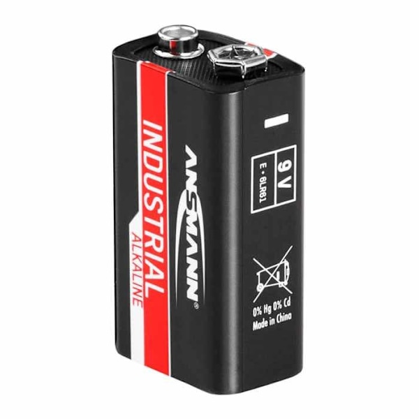 Ansmann 9 V E-Block industriella alkaliska batterier 10 st 1505-0001 Svart