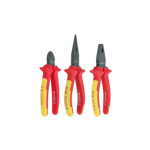 KSTOOLS Ergotorque isolerad tång - 3 st - Kromvanadin, stål - 175 mm - Röd