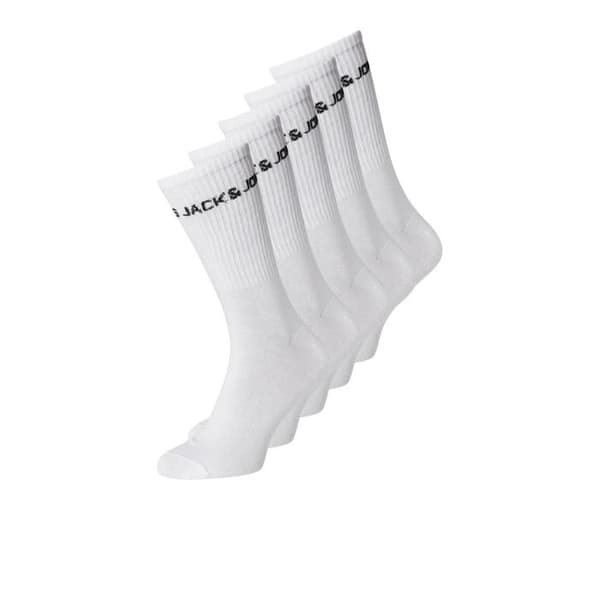 5-pack barnstrumpor Jack & Jones Basic Logo - vit Vit 38