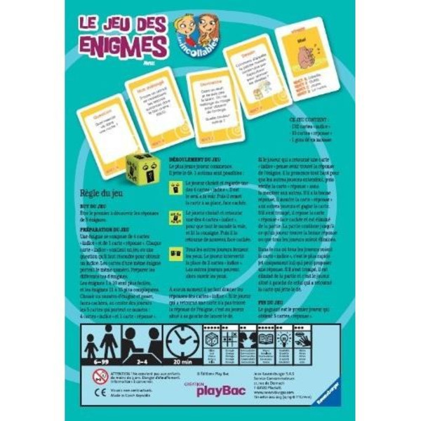 LES INCOLLABLES The Enigma Game - Ravensburger - Brädspel för barn - Reflektion och logik - 2 till 4 spelare - Från 6 år Flerfärgad