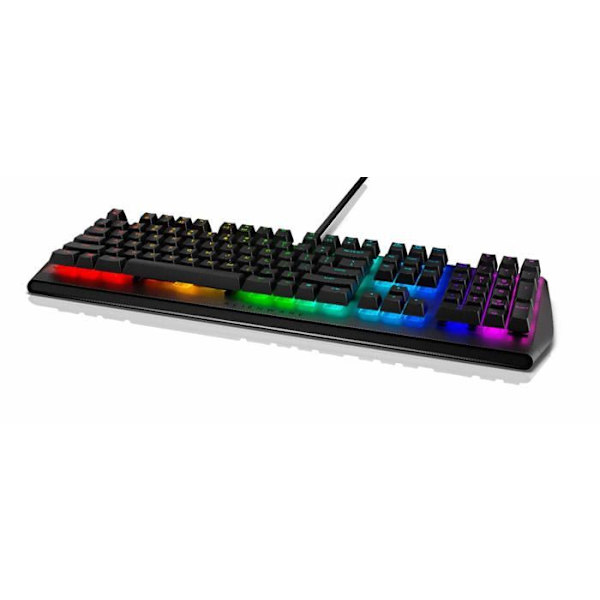 Alienware - AW410K-WW - Extra platt RGB mekaniskt speltangentbord - AW410K - US INT (QWERTY), Cherry MX Brown kontakter