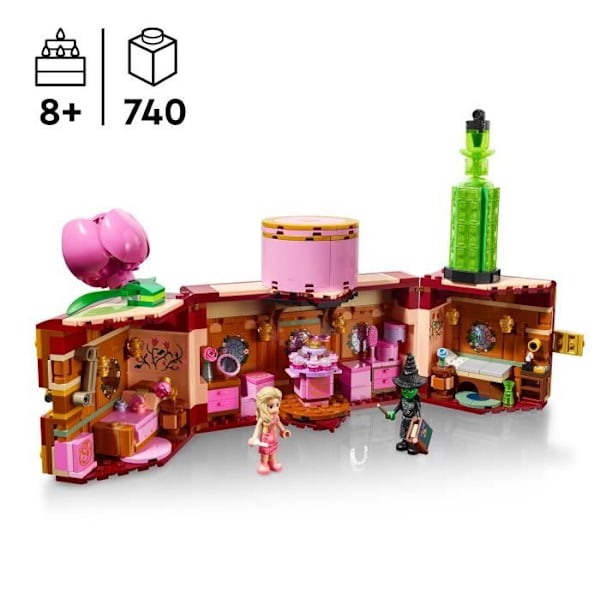 LEGO® Wicked 75683 Glinda och Elphabas sovsal - Samlarmodell med minidockor Brunt och Rosa