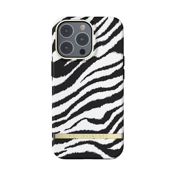 Zebra Print iPhone 13 Pro Fodral Antibakteriell beläggning Richmond & Finch Vit / Svart Svart
