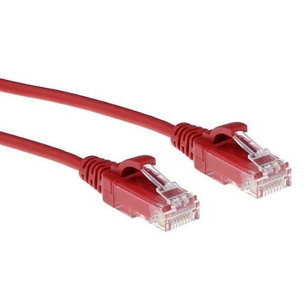 Act - DC9507 - Röd 7 meter LSZH U/UTP CAT6 datacenter slimline patchkabel utan hak med RJ45-kontakter ()