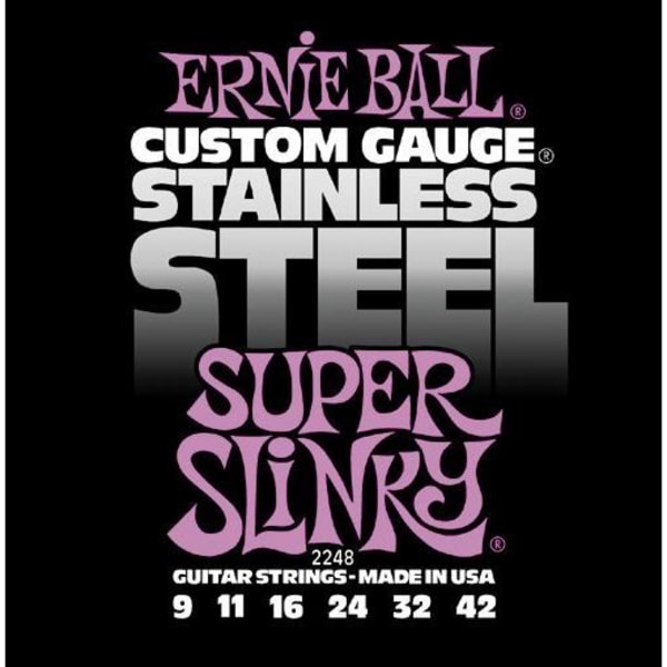 Strängar för elgitarr - Ernie Ball - Rostfritt stål Super light 9-42 2248