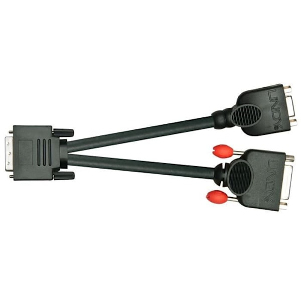 LINDY Dual Link DVI-I / VGA / DVI-D Splitterkabel - Svart