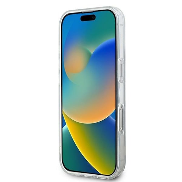 Coque för iPhone 16 Pro - DKNY Hardcase Repeat Texture Pattern With Stripe (DKHMP16LHRHSEK) - Svart