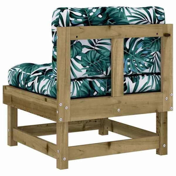 vidaXL centralsoffa med kuddar Impregnerad furu 825435