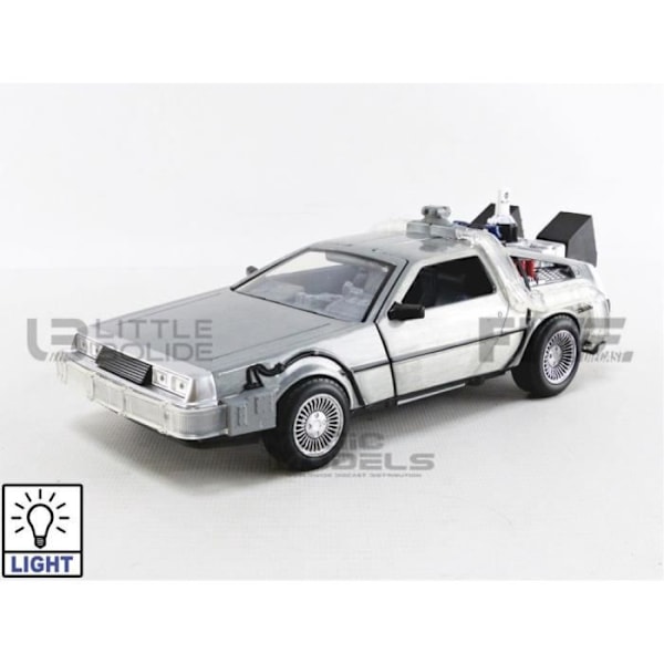 Samlarbil i miniatyr - JADA TOYS 1/24 - DE LOREAN Back to the Future II - Flygande version - Silver Flerfärgad