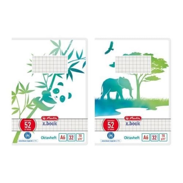 HERLITZ GREENLINE NOTEPAD A6 32 ARK GRÖN, VIT (50040056)