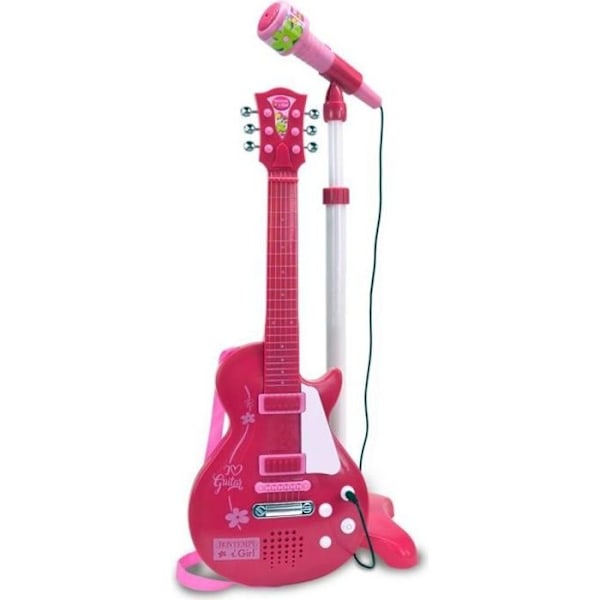 Bontempi elektronisk rockgitarr - Rosa - 112 cm - För barn Rosa